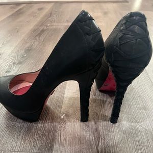 Betsy Johnson Dita Black Platform Heels Size 10
